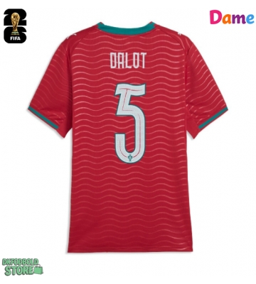Portugal Diogo Dalot #5 Replika Hjemmebanetrøje Dame VM 2026 Kortærmet